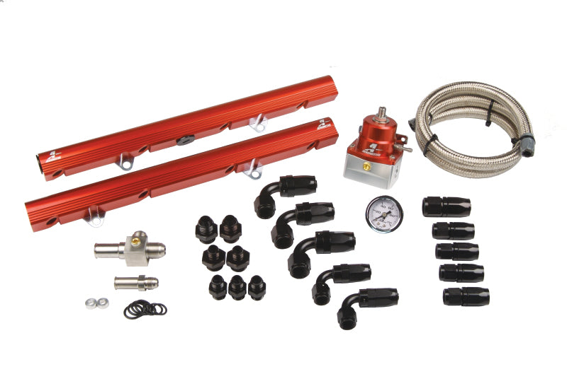 Aeromotive 5.0L Ford Street Billet Fuel Rail System - Compatible with Ford 5.0L (1986-1998) - 5/8