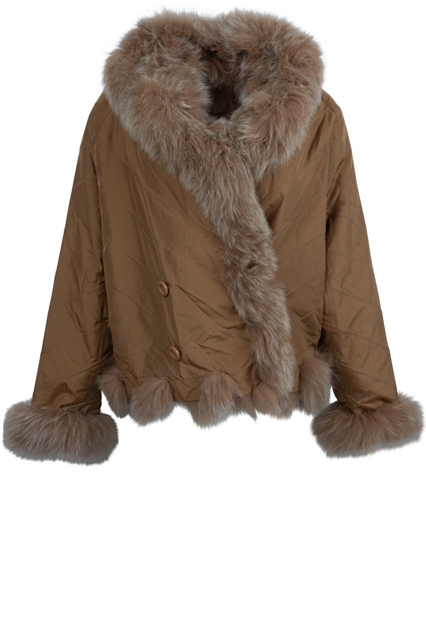 Diomi Women's Silk Fox Bomber Jacket - Elegant Vintage Style Outerwear for Fall & Winter | Perfect for Casual Wear, Night Out, and Fashion Events