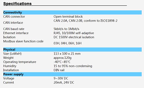 GCAN-205 Modbus TCP to CAN Converter - Industrial Protocol Gateway for CAN Network Communication | Connect Modbus TCP Masters to CAN Bus Systems for Automation & IoT Applications