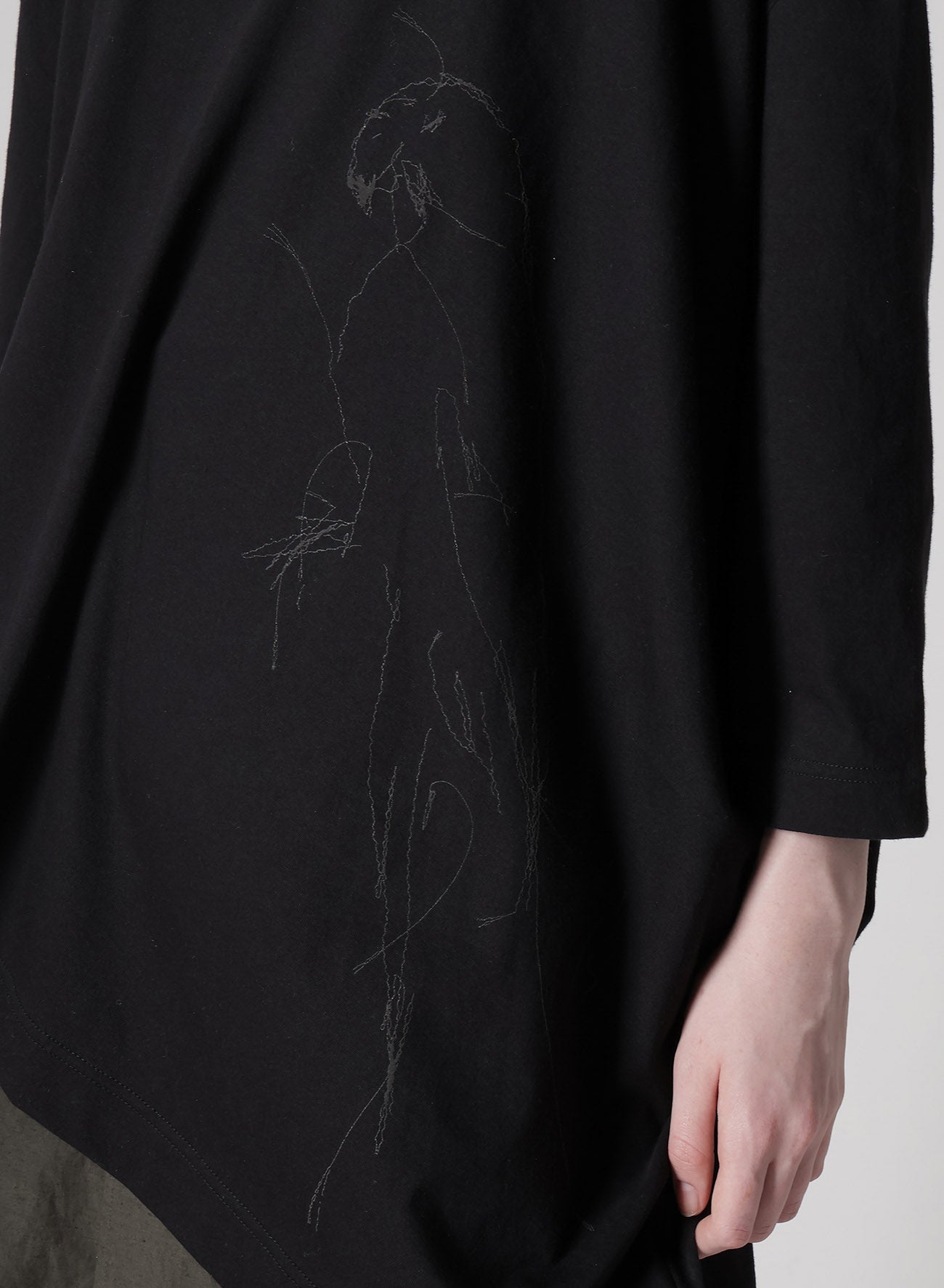 Stylish Cotton Jersey Animal Print Asymmetry Drape T-Shirt for Women - Trendy Casual Wear for Parties, Outings & Everyday Fashion