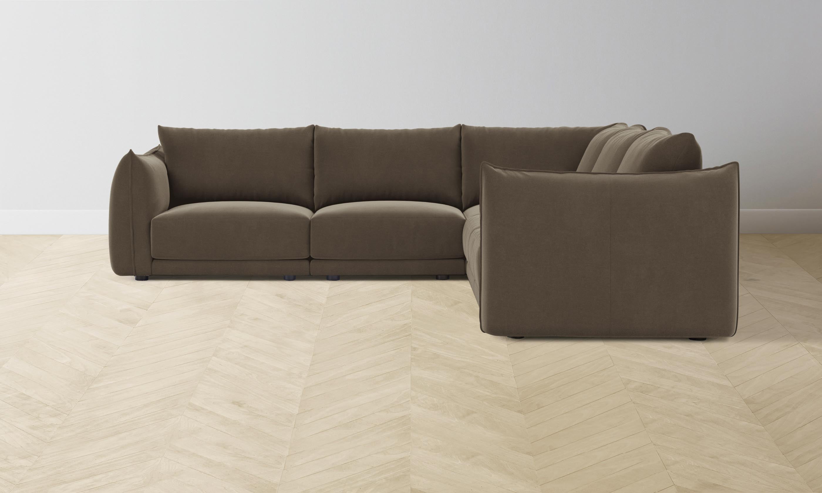 Luxury Jones Modular Sectional Sofa - Soft Mohair Mink Fabric for Living Room, Lounge & Home Theater Comfort | Modern Modular Design with Customizable Configurations