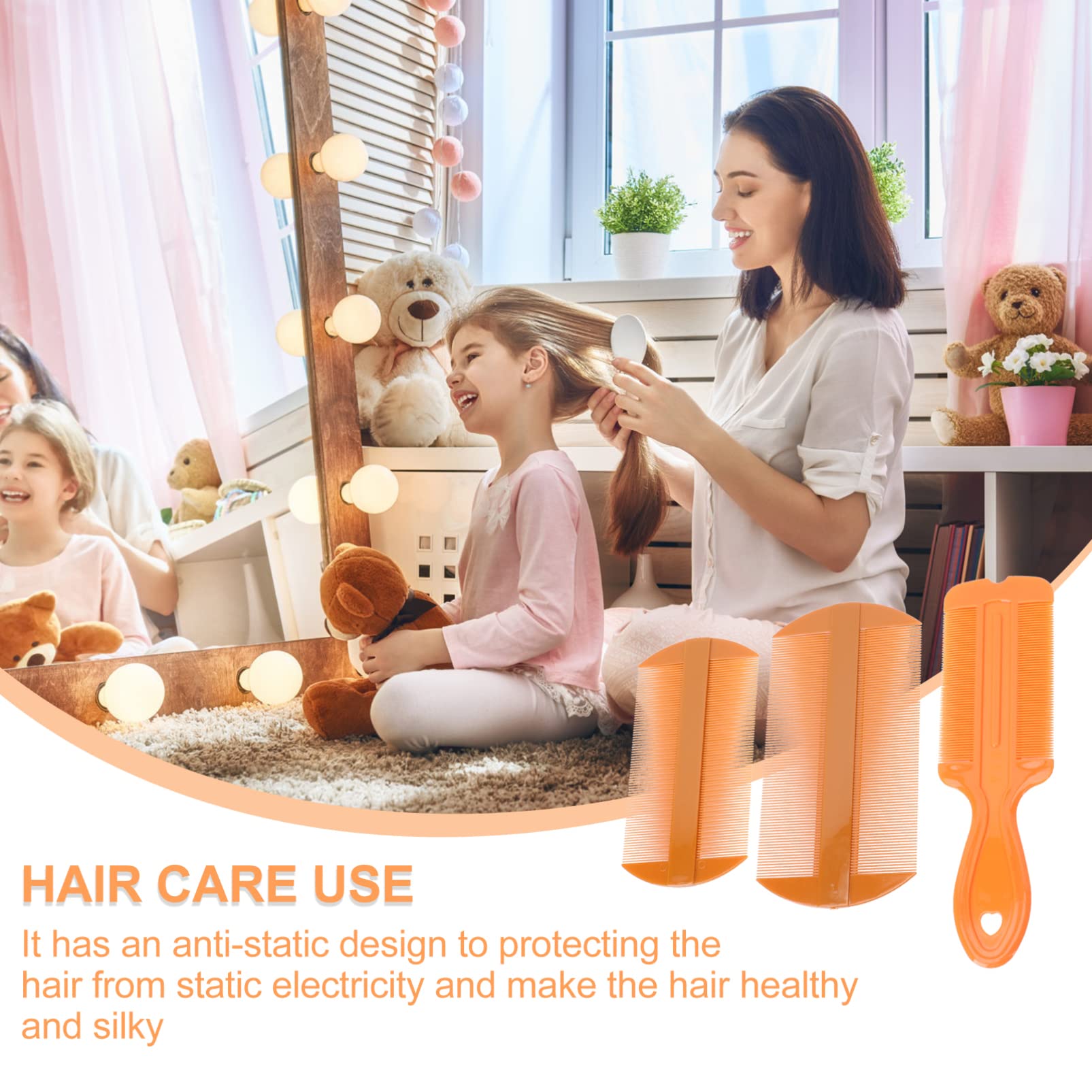 3-Pack Double Sided Pet Grooming Comb - Fine & Wide Teeth Detangling Comb for Cats, Dogs & Puppies - Perfect for Shedding Control & Coat Care at Home
