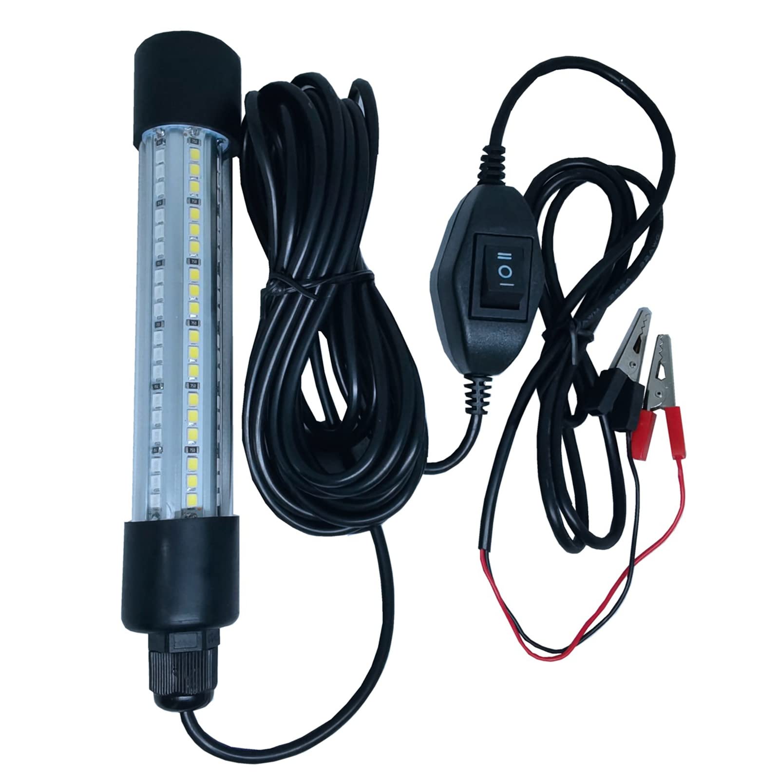 LEAQU Mini Portable LED Fishing Light - Waterproof Outdoor Fish Attractor with 2 Color Modes for Night Fishing, Camping & Boating