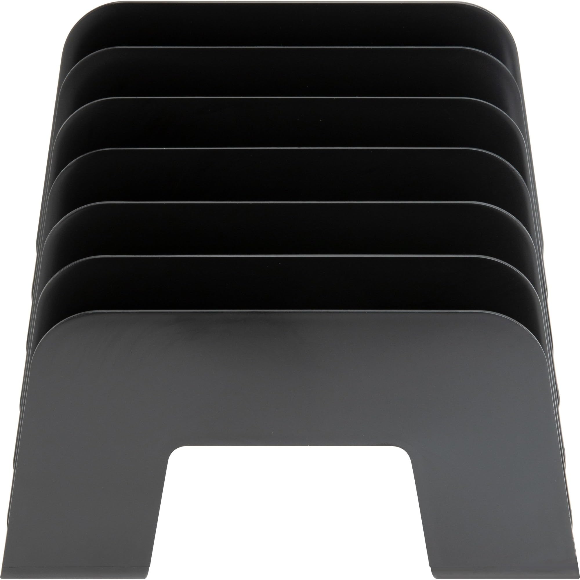 Business Source 6-Slot Inclined Desk Step Sorter - Office Paper Organizer for Mail, Files & Documents - Perfect for Home Office, Workstation & Classroom Organization