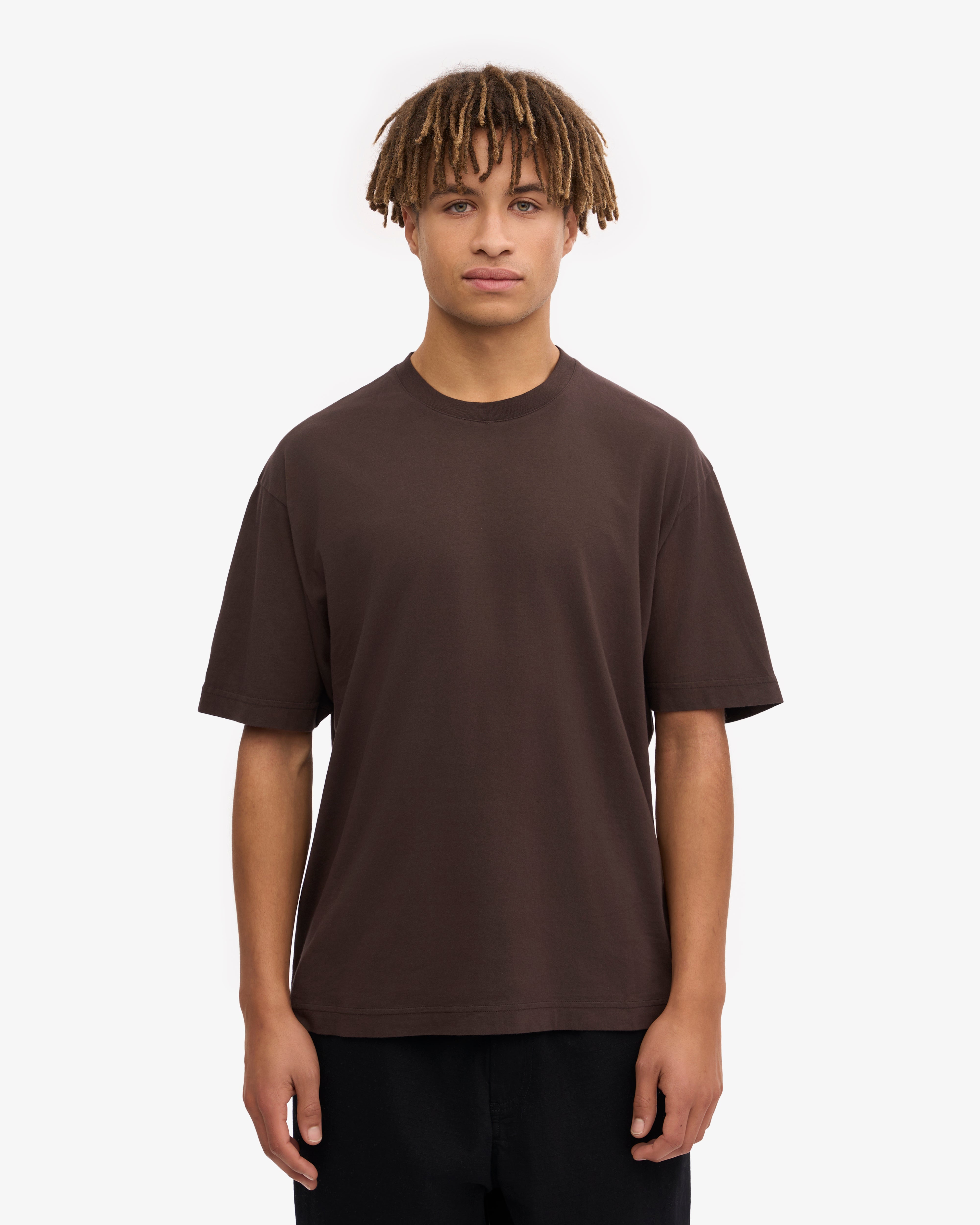 Organic Oversized T-Shirt for Women - Soft & Comfortable Coffee Brown Cotton Tee - Perfect for Casual Wear, Loungewear & Everyday Outfits
