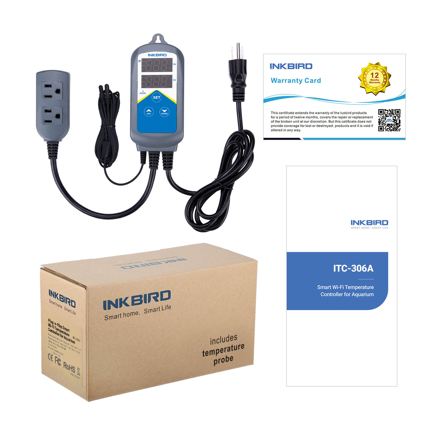 Premium Aquarium Temperature Controller - Digital Heater & Chiller Thermostat for Fish Tanks - Ideal for Tropical Fish, Coral Reefs & Marine Life Habitats