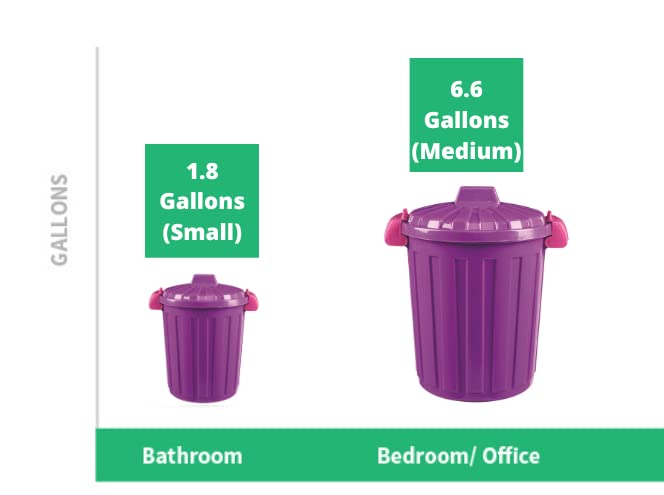 Hemi Casa 1.8 Gallon Small Trash Can with Round Lid - Durable Stainless Steel Wastebasket for Kitchen, Bathroom, Office, Indoor & Outdoor Use - Pink Garbage Bin for Daily Waste Disposal & Home Organization