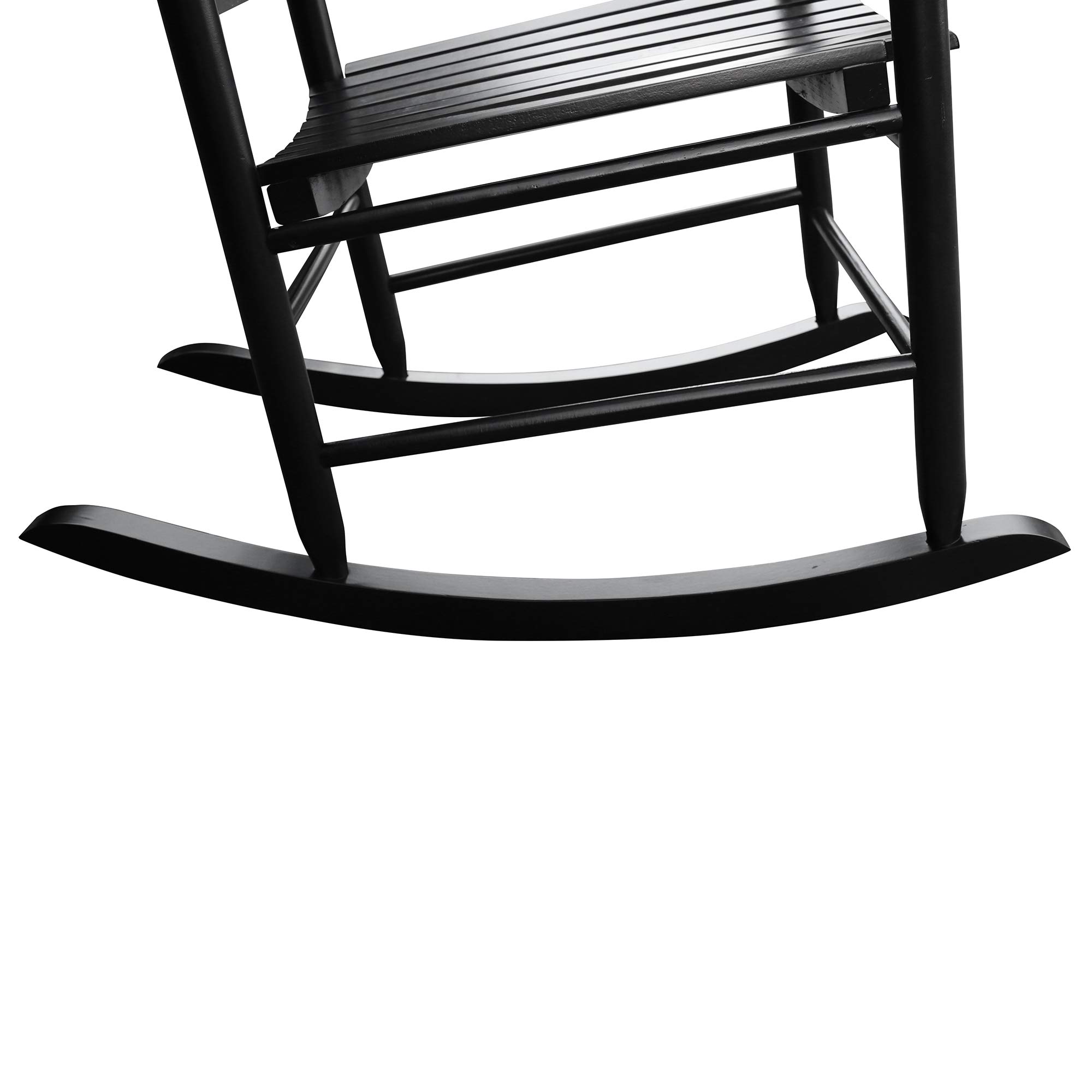 HomVent Wooden Rocking Chair - High Back Porch Rocker for Indoor & Outdoor Use - Perfect for Living Room, Patio, Garden, Balcony and Backyard Relaxation
