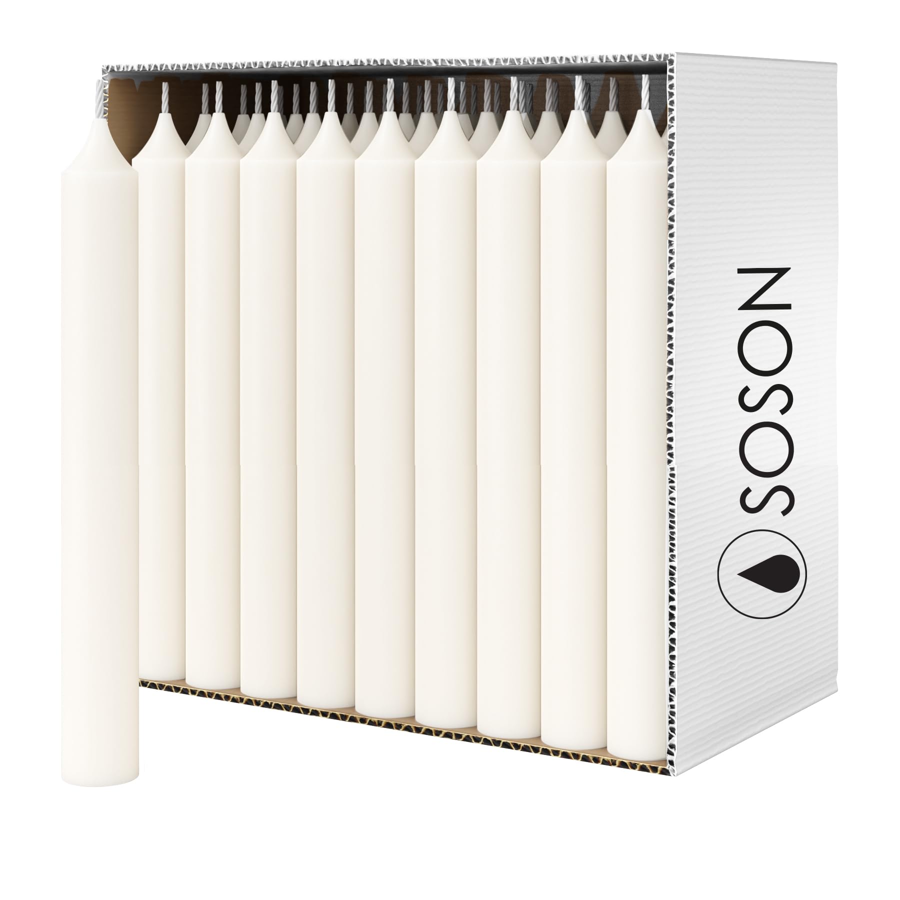 Simply Soson 5 Inch White Unscented Ritual Taper Candles Bulk Pack of 24 - Mini Chime Spell Candles for Witchcraft, Altar Decor & Prayer Ceremonies - Perfect for Wiccan Rituals, Meditation & Spiritual Practices