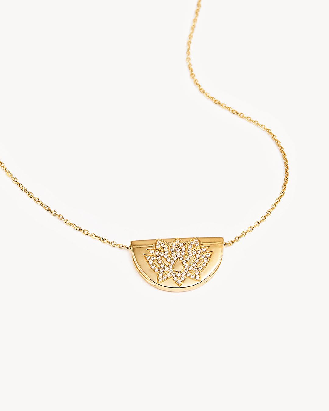 14K Solid Gold Sacred Lotus Diamond Pendant Necklace for Women - Elegant Spiritual Jewelry Gift for Birthday, Anniversary & Special Occasions