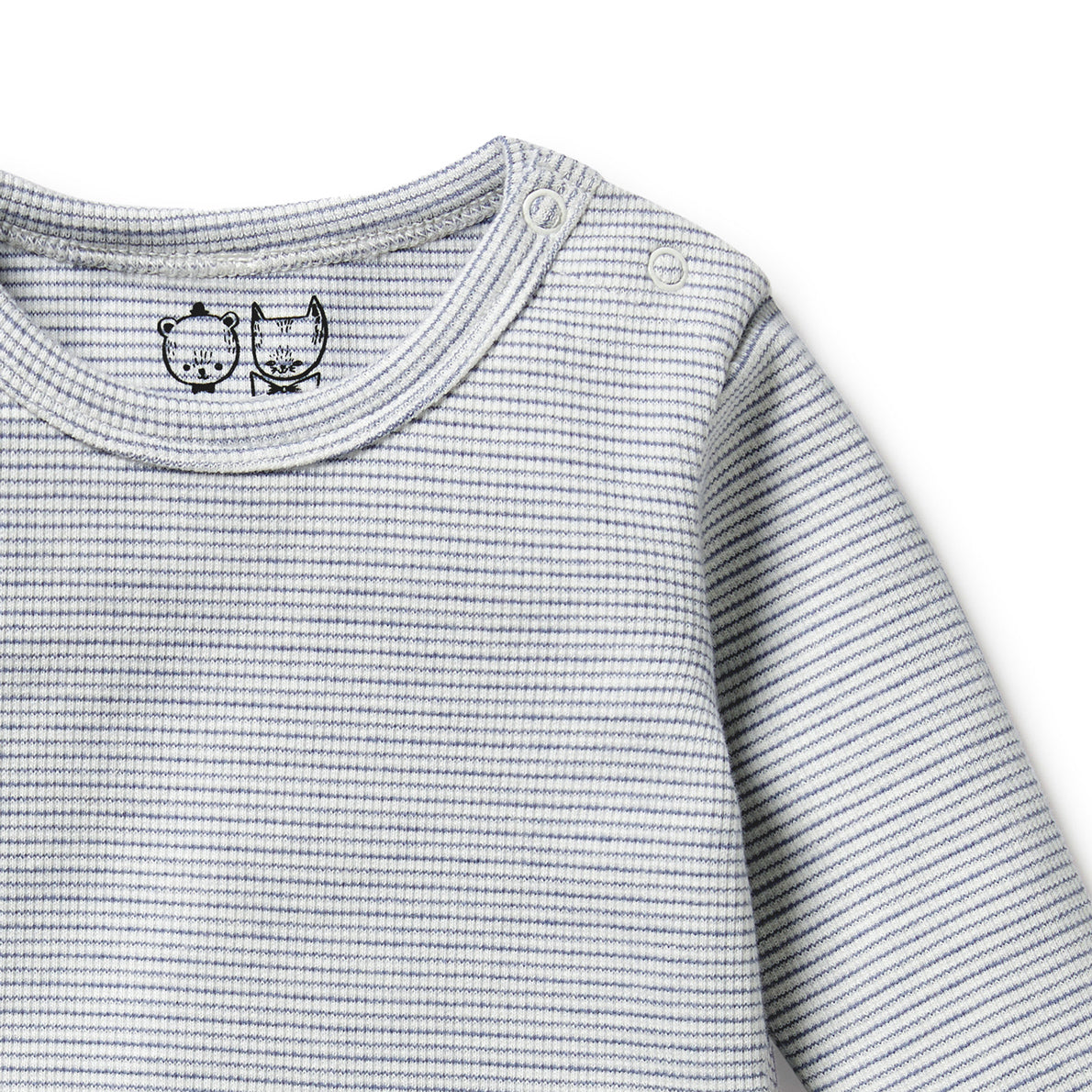Organic Stripe Rib Long Sleeve Bodysuit - Soft Cotton Baby Onesie for Newborns & Infants | Perfect for Playtime, Family Photos & Everyday Comfort