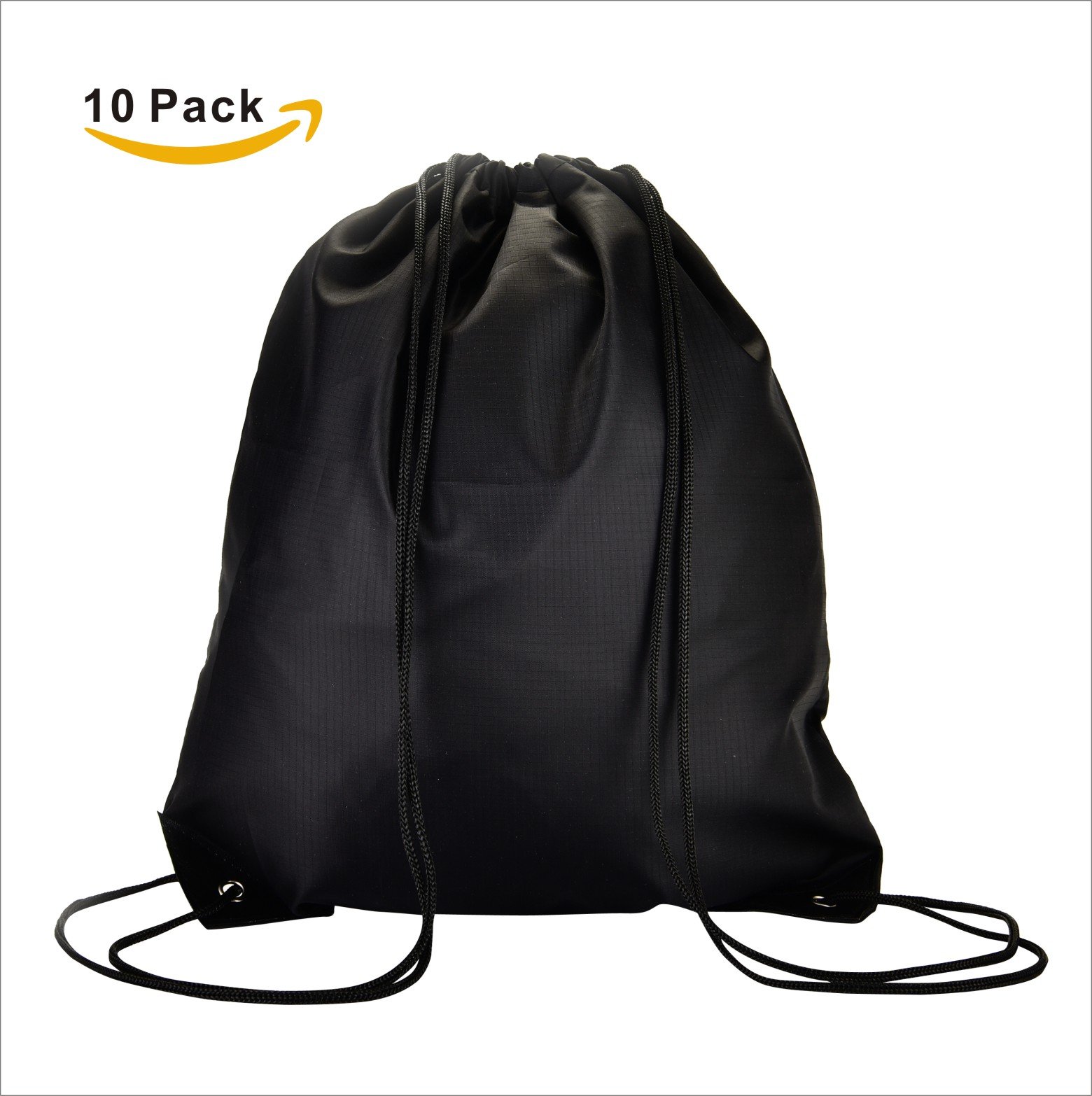 10 Pack LIHI Ripstop Drawstring Backpacks - Durable Party Favors, Team Gifts & Goodie Bags for Sports Events, Birthday Parties & School Activities