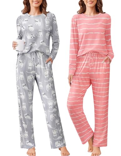 Pink Striped/Cat