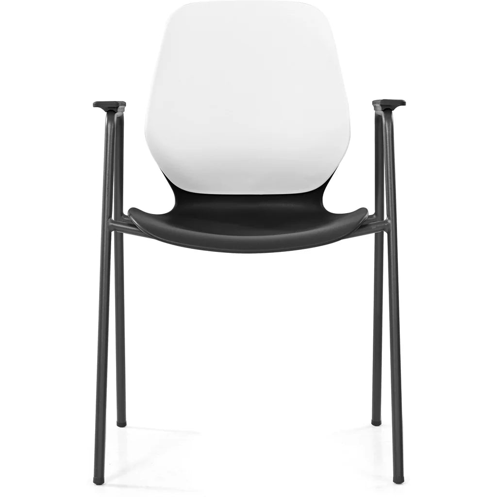 KALEIDO 4-Leg Stool with Arms - Modern Accent Chair for Living Room, Bedroom, or Office - Perfect for Relaxing, Reading, and Extra Seating