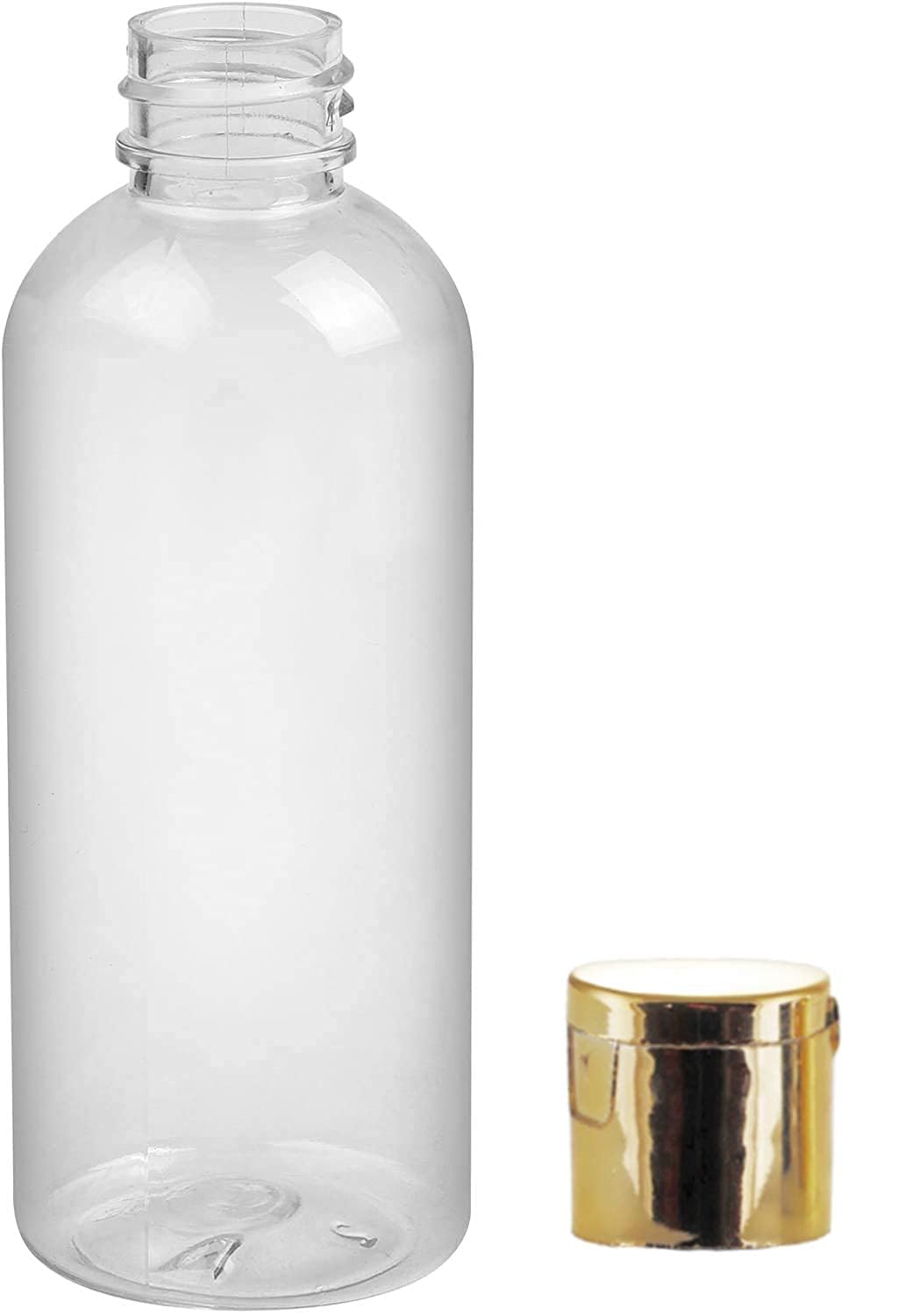 Atipriya 100ml Empty Clear Plastic Bottles - 3 Pack Refillable Travel Size Cosmetic Containers with Gold Flip Cap | Leak Proof Squeeze Bottles for Shampoo, Lotion, Essential Oils | Perfect for Travel, Gym, Home & DIY Beauty Products
