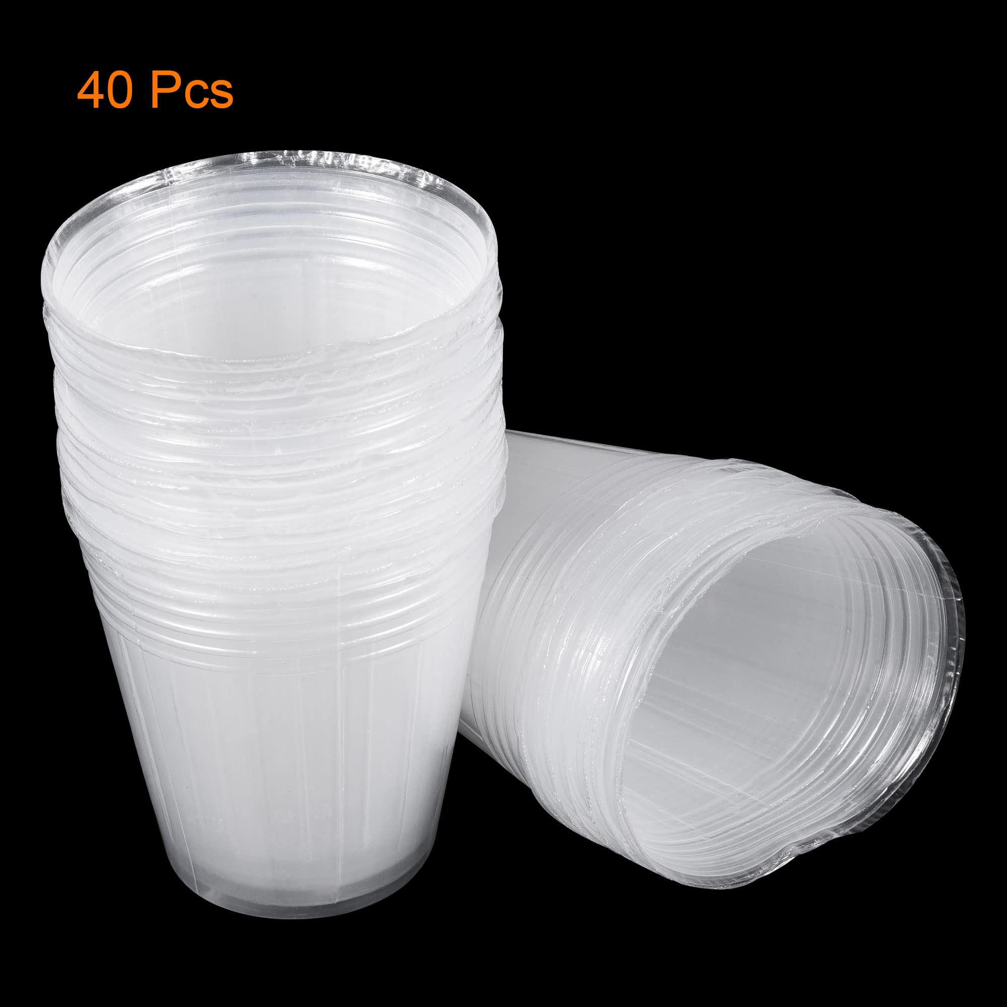 PATIKIL 3 Inch Plastic Plant Nursery Pots - 40 Pack Clear Flower Starting Containers for Indoor & Outdoor Gardening | Perfect for Seedlings, Herbs, Succulents and Houseplants