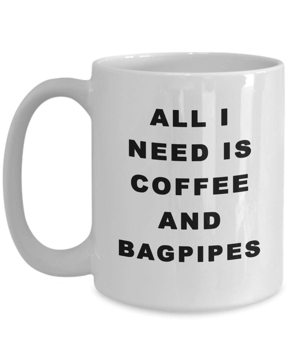 Funny Coffee Mug with Bagpipes Design - Novelty Gift for Women, Men, Office Coworkers & Gamers - Perfect for Coffee Lovers, Office Humor & Gaming Sessions