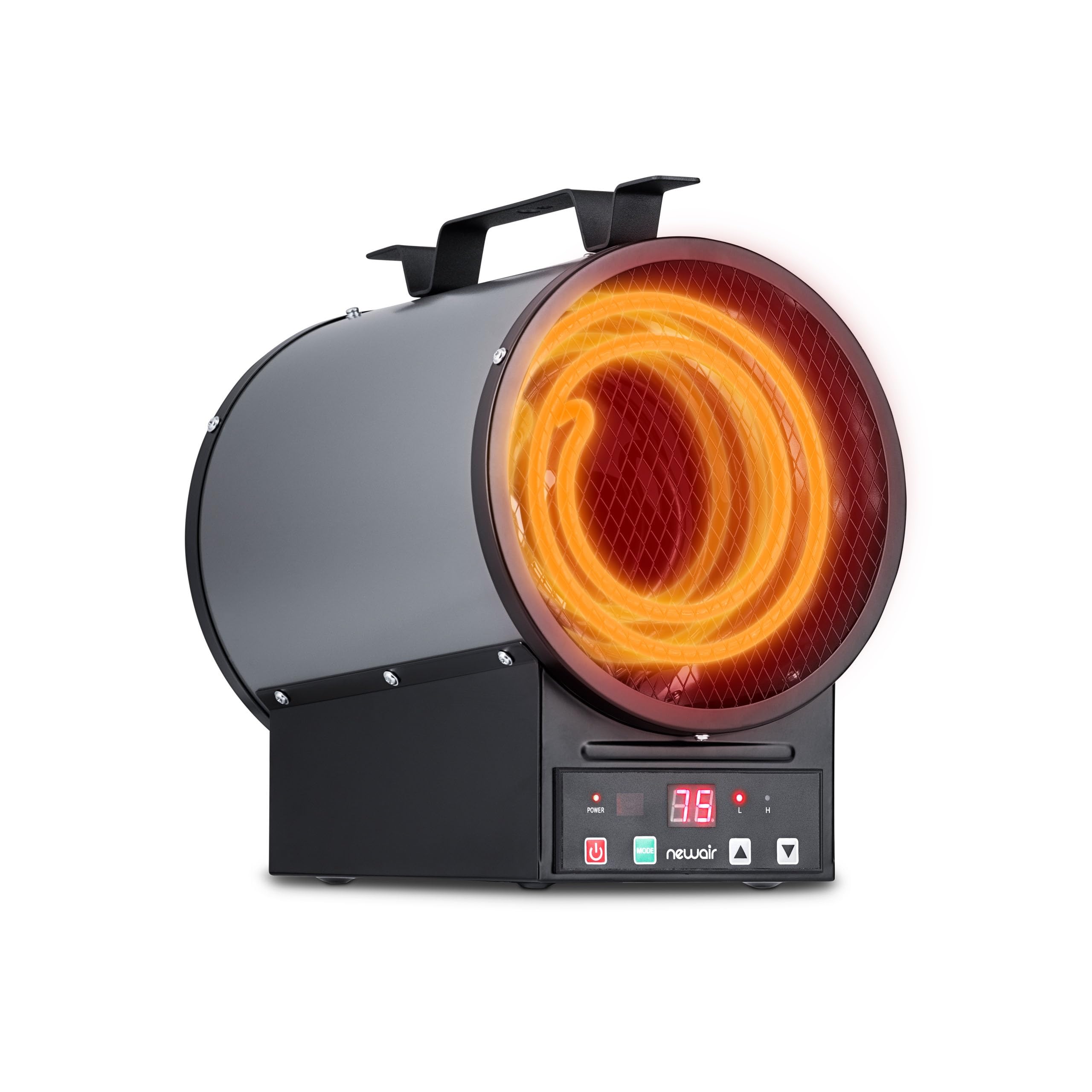 NewAir 240V 2-in-1 Freestanding or Wall/Ceiling Mount Electric Garage Heater - 500 Sq.Ft Coverage with Remote Control - Ideal for Garages, Workshops, Basements & Outdoor Spaces