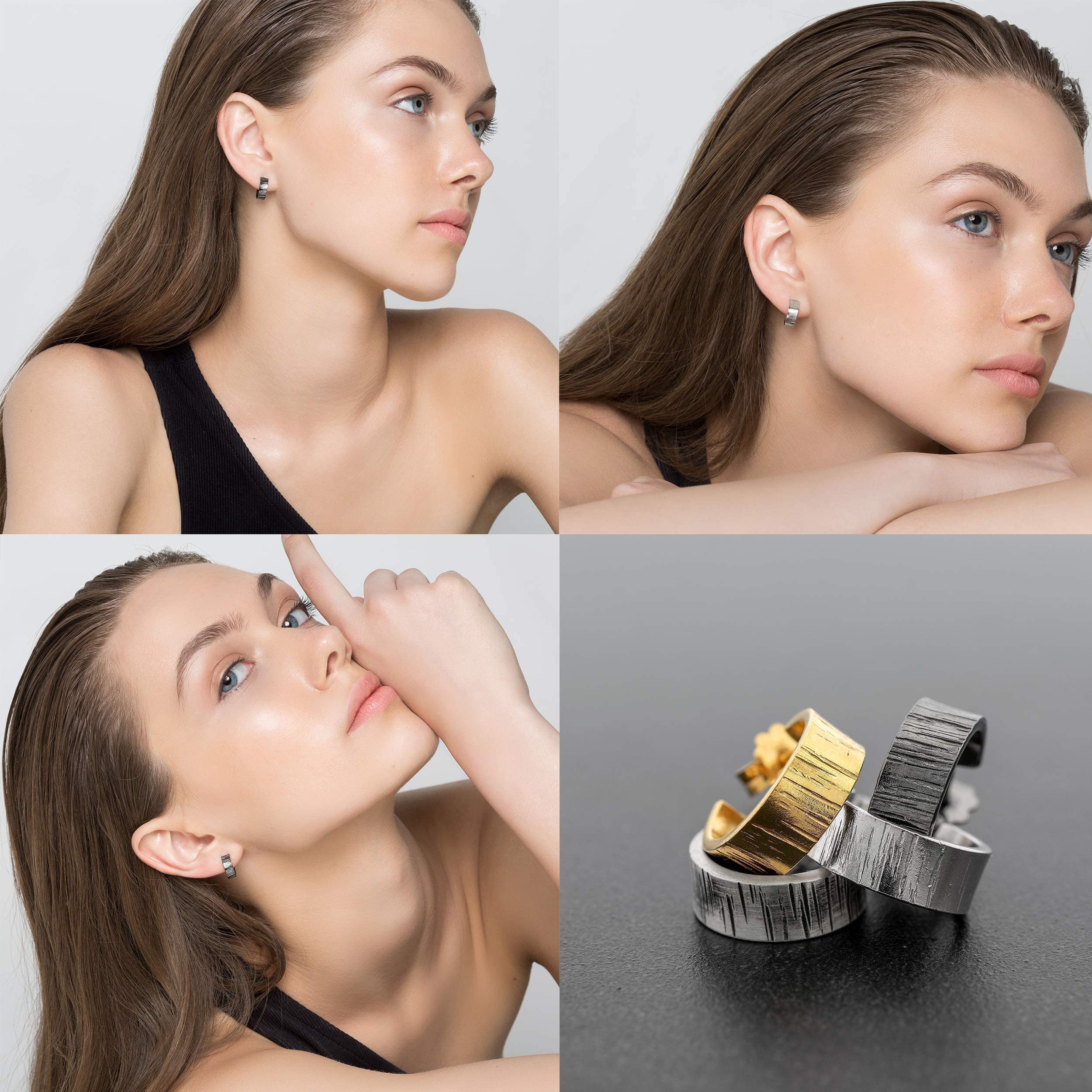 Handmade Sterling Silver Hoop Earrings - Minimalist Small Huggie Hoops for Sensitive Ears | Hypoallergenic Women's Jewelry Gift for Everyday Wear & Special Occasions