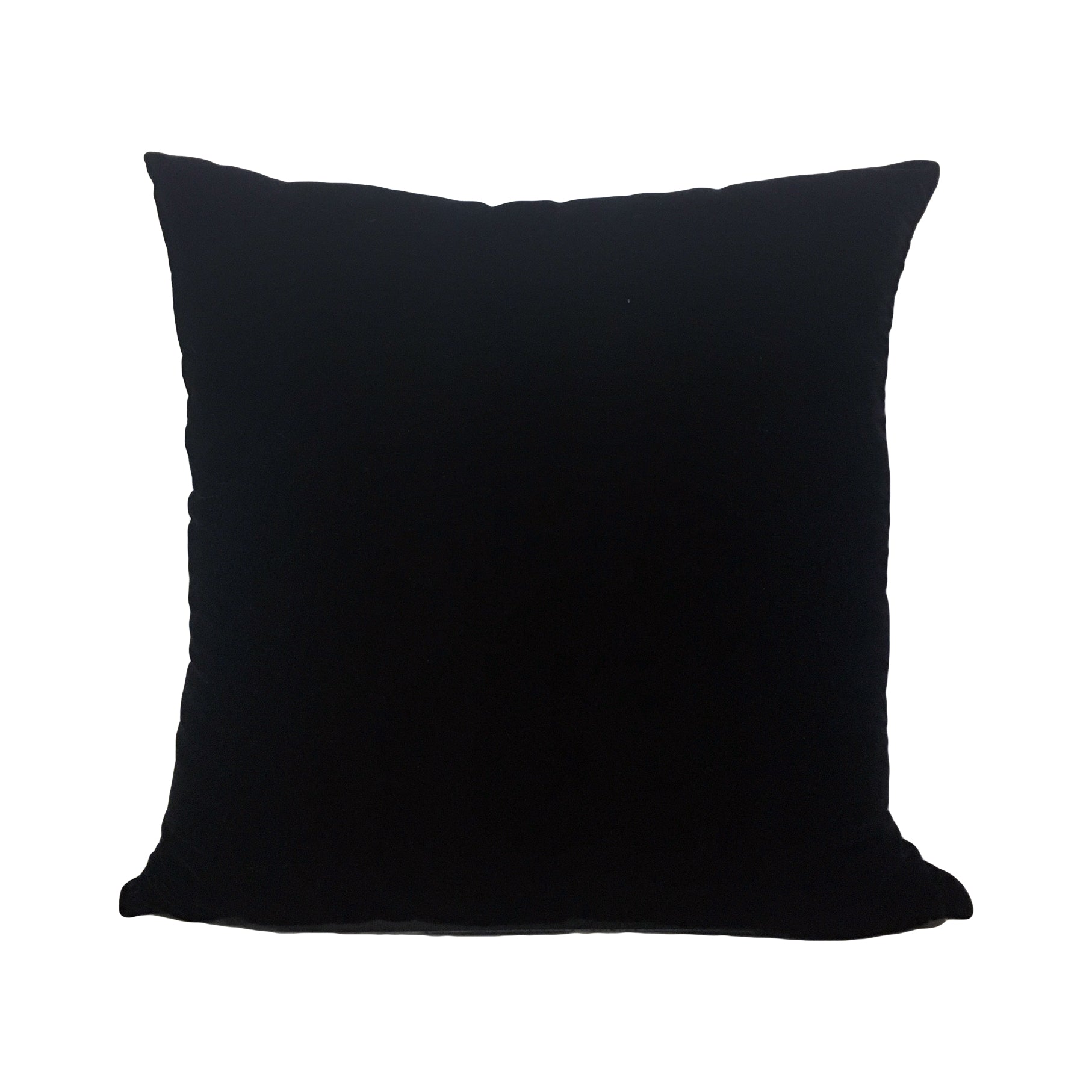 Luxury Velvet Black Throw Pillow 20x20 Inches - Soft Decorative Cushion for Sofa, Bed, Living Room & Home Decor