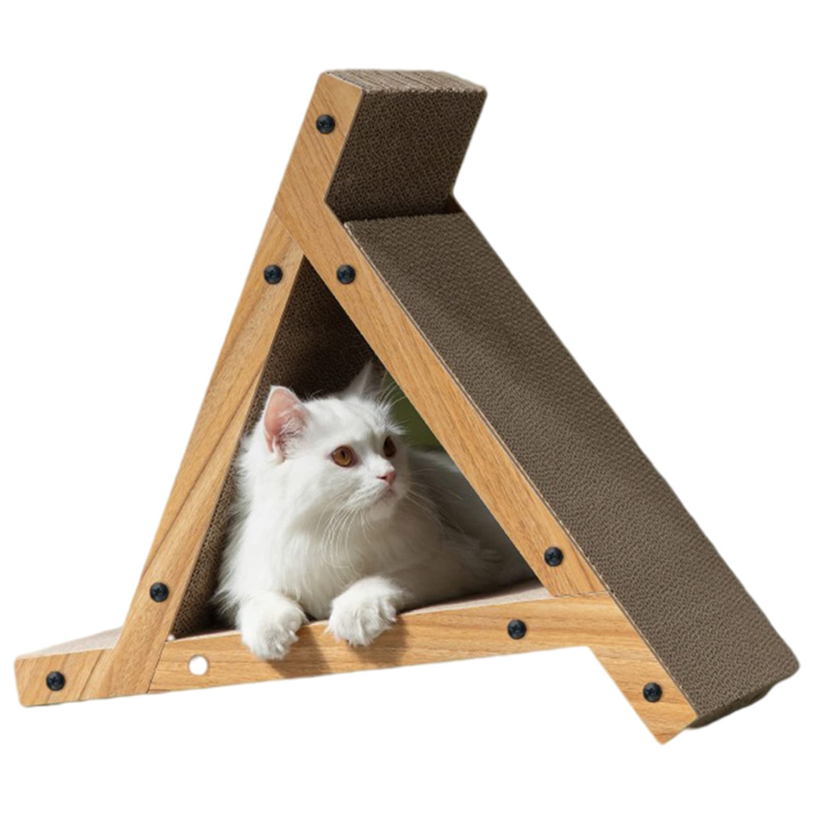 Durable Cardboard Cat Scratcher Lounge - Multi-Functional Cat Scratching Post with Tunnel & Sofa Design for Indoor Cats | Perfect for Playtime, Napping & Claw Maintenance