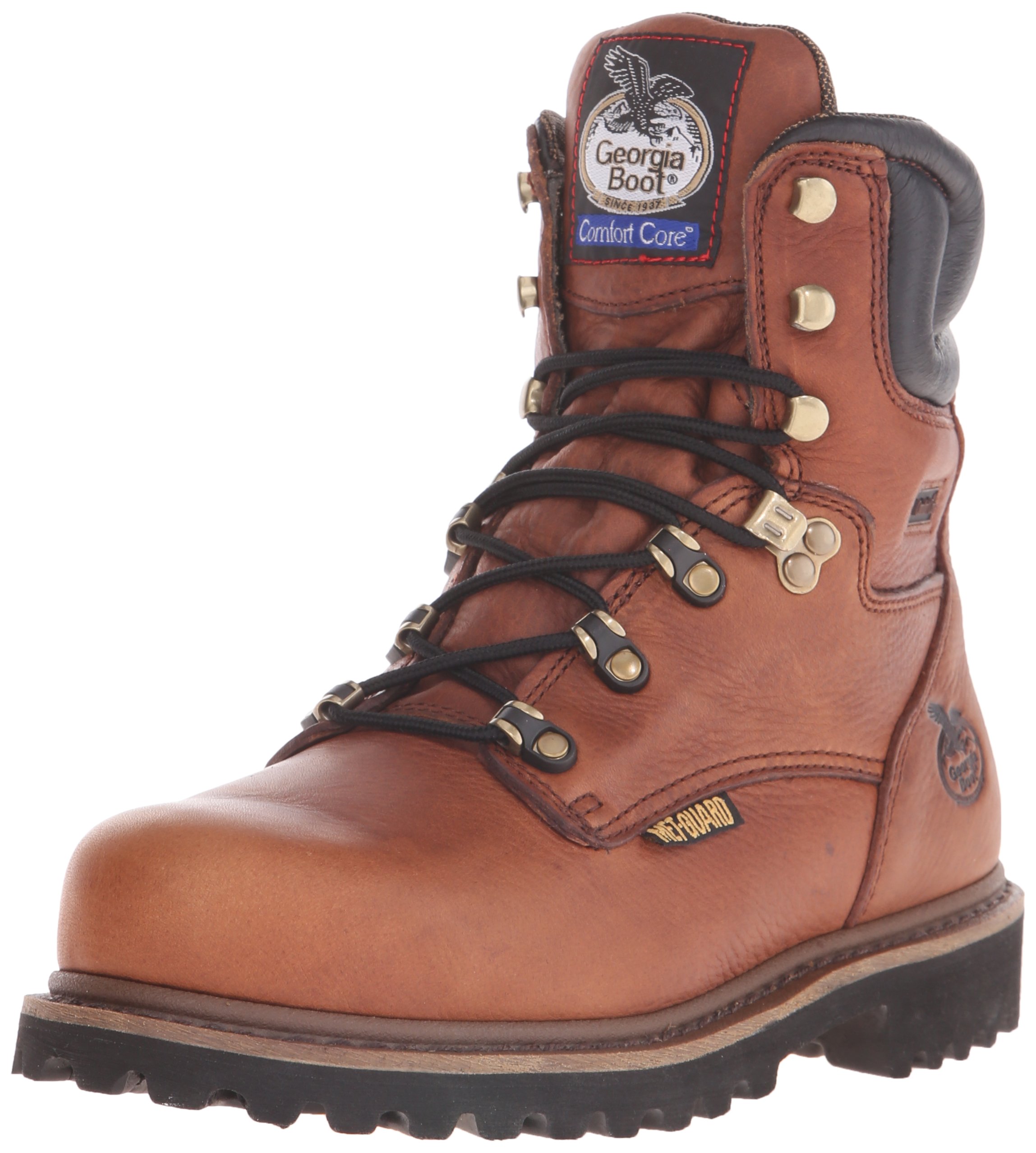 Georgia Boot Men's Hammer 8 Inch Waterproof Steel Toe Work Boots - Durable Construction for Heavy Duty Jobs, Outdoor Work & Industrial Safety