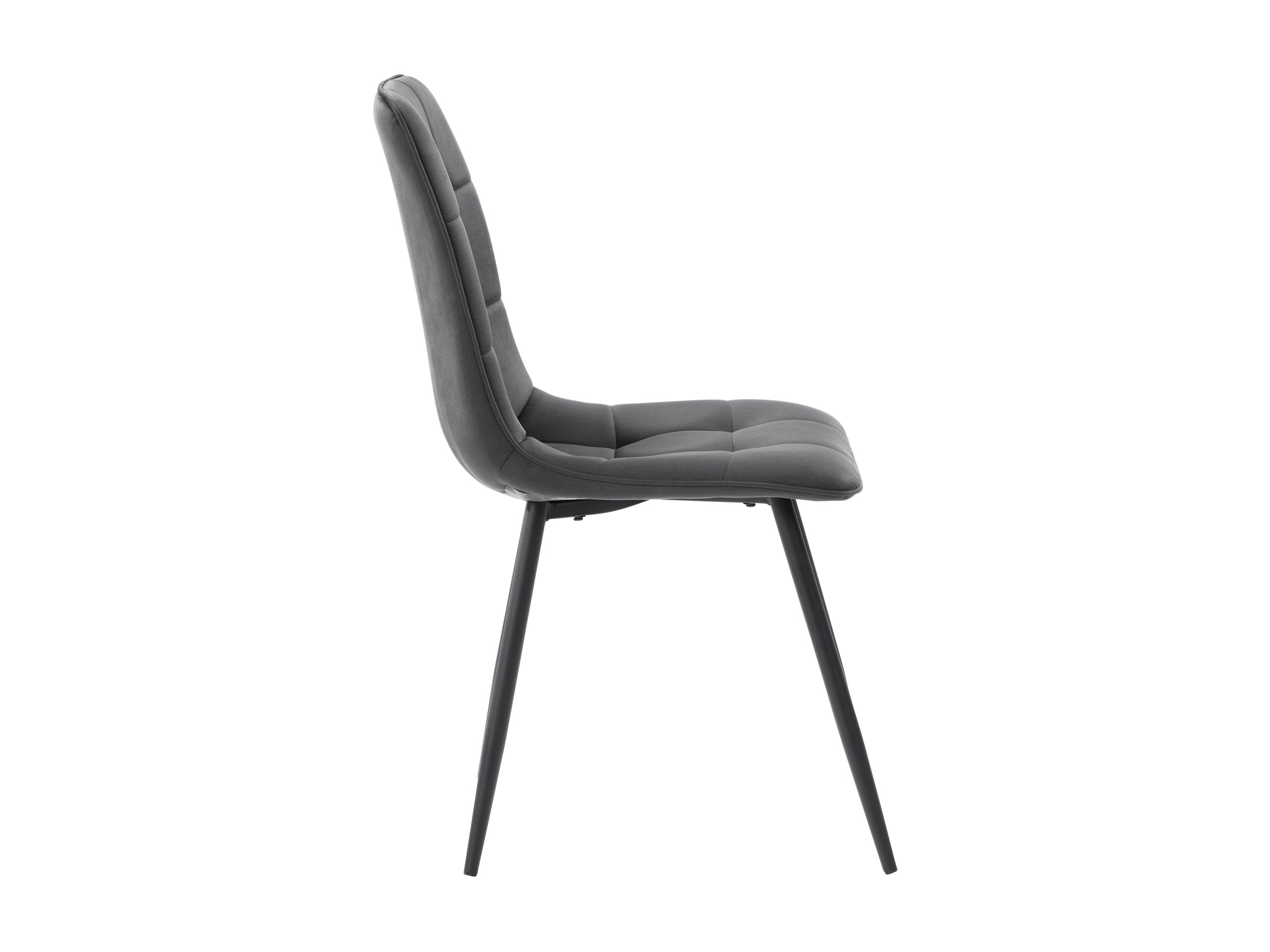 Luxury Grey Velvet Upholstered Dining Chairs Set of 2 - Modern Accent Chairs for Dining Room, Kitchen, or Home Office - Soft Fabric & Sturdy Wooden Legs