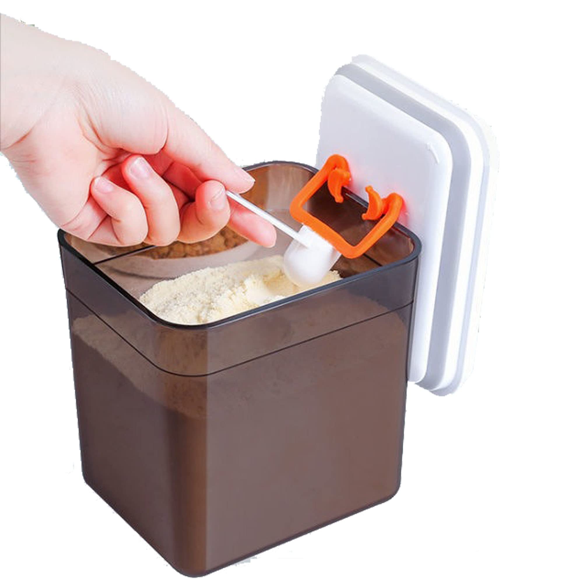 DXIA Baby Milk Powder Dispenser - One Touch Formula Dispenser & Portable Food Storage Container with Lid (1700ml) | Perfect for Storing Milk Powder, Fruits, Snacks, Cereals | Ideal for Travel, Home Use & On-the-Go Feeding