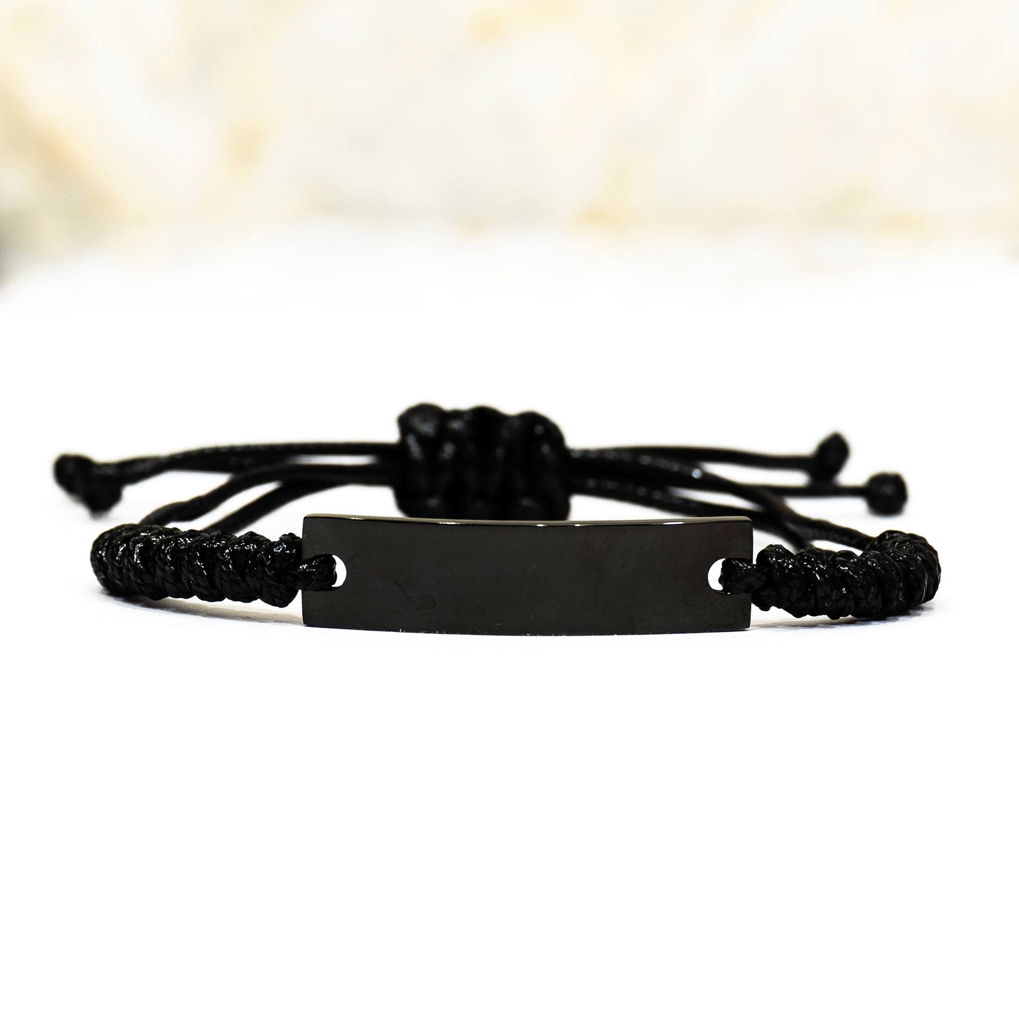 Funny Barber Bracelet - Inspirational 'Job I Never Dreamed' Birthday Gift for Men & Women - Adjustable Black Rope Wristband for Barbers, Hairstylists & Salon Professionals - Perfect Work Accessory & Conversation Starter