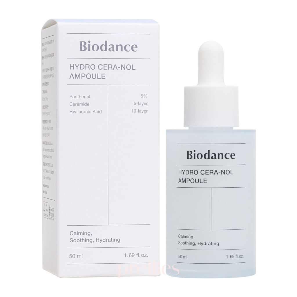 BIODANCE Hydro Cera nol Ampoule 50ml - Korean Hydrating & Anti-Aging Facial Serum with Ceramides - Perfect for Dry Skin Care & Nighttime Routine