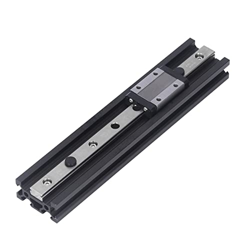 Walfront 200mm Aluminum Profile Rail for CNC Laser Engraving & 3D Printer - 12H Extrusion Linear Rail + 2040 V-Type Guide Rail - Perfect for DIY CNC Machines, Laser Cutters, and 3D Printing Projects
