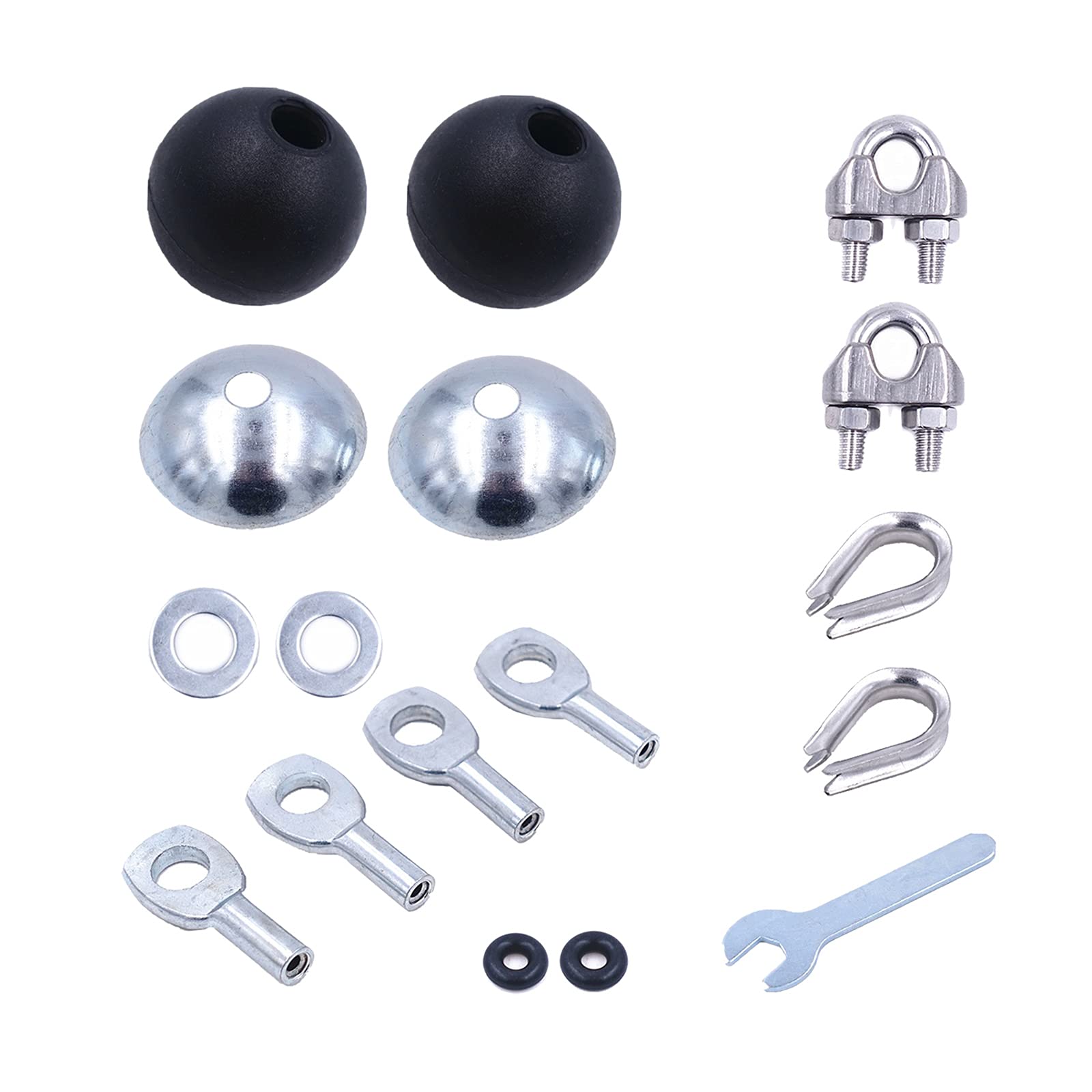 Colcolo 17-Piece Gym Machine Cable Interface Port Components Set - Replacement Wire Rope Port Joints for Fitness Equipment & Turnhalle Machines | Perfect for Home Gyms & Commercial Fitness Centers