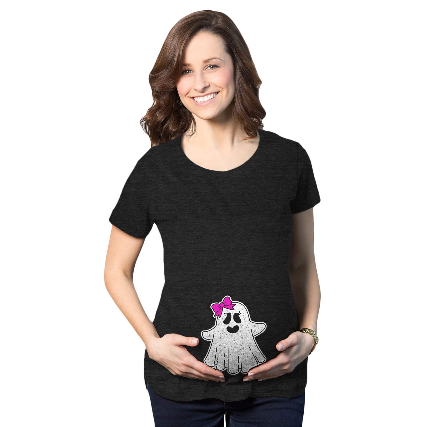 Funny Maternity Halloween T-Shirts for Pregnant Women - Cute Pumpkin Ghost Bat Pregnancy Tees | Perfect for Halloween Parties & Photo Shoots