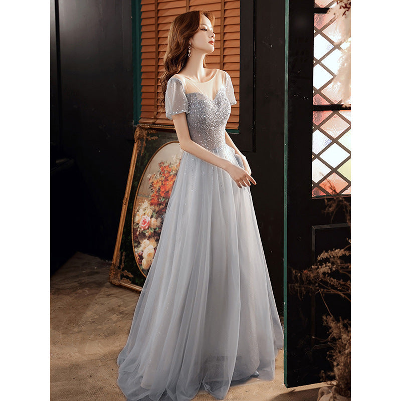 Elegant A-Line Sequins Long Prom Dress - Shiny Formal Evening Gown for Homecoming, Ball & Special Occasions | Style 522