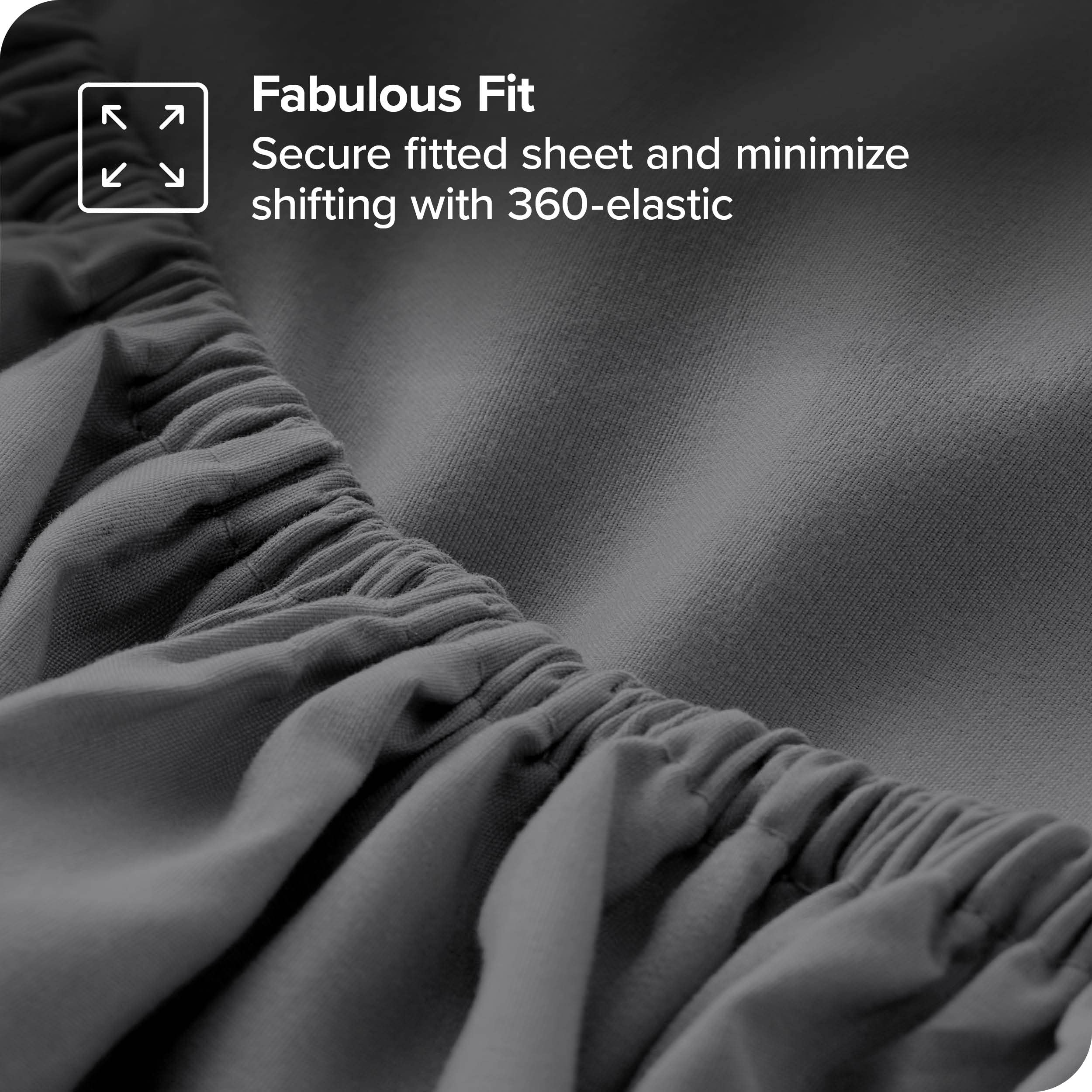 Premium 100% Egyptian Cotton King Size Fitted Sheet - Soft, Breathable, 550 Thread Count, 11