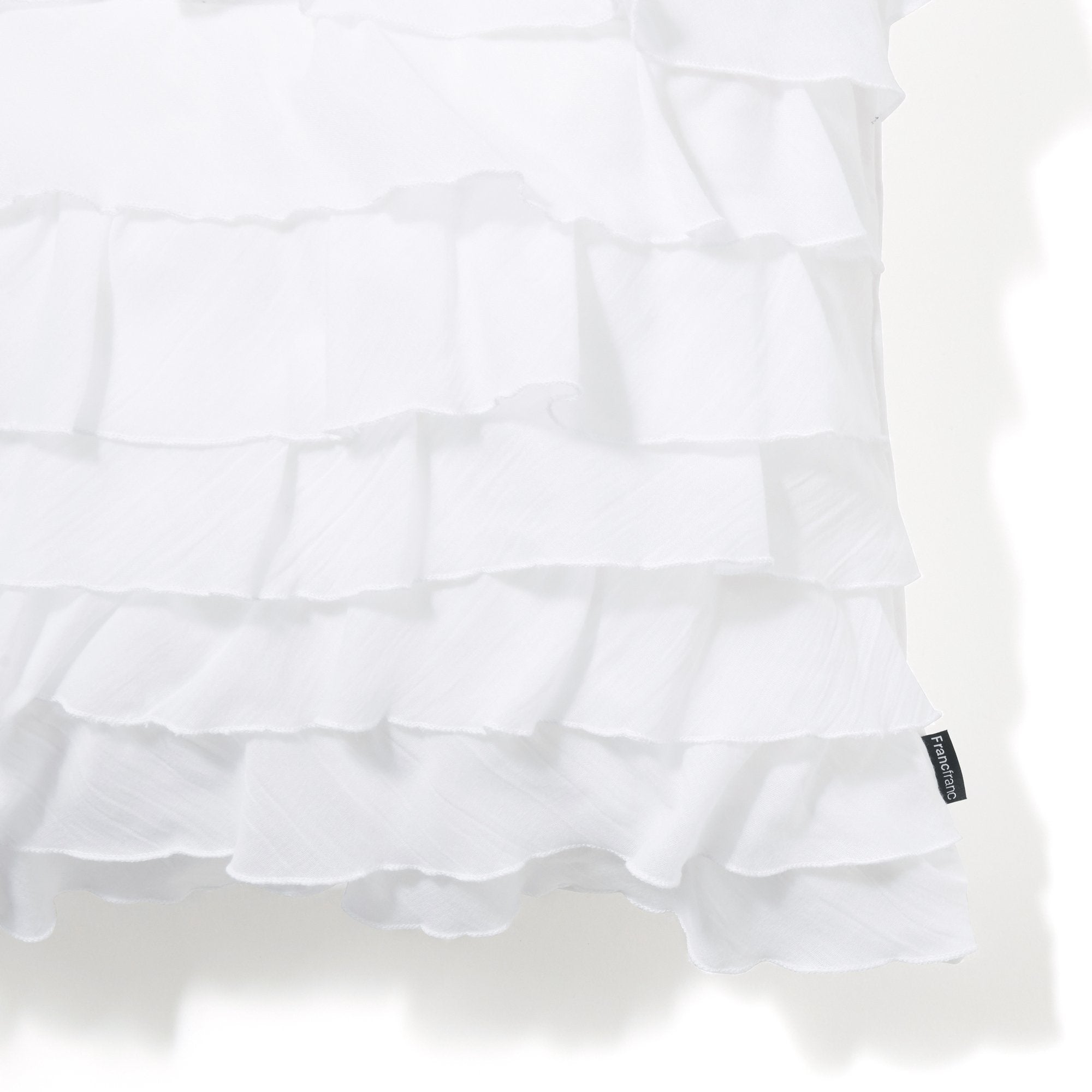 Elegant White Frill Cushion Cover 45x45cm - Soft & Stylish Home Decor for Living Room, Bedroom, and Sofa