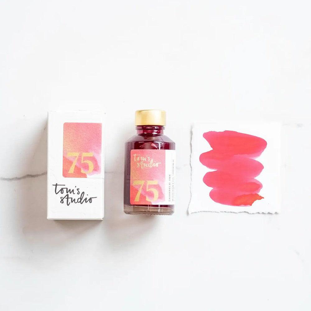 Tom's Studio 50ml Shimmer Ink Bottle - Metallic Calligraphy Ink for Dip Pens, Fountain Pens & Art Projects - Perfect for Hand Lettering, Scrapbooking & DIY Crafts