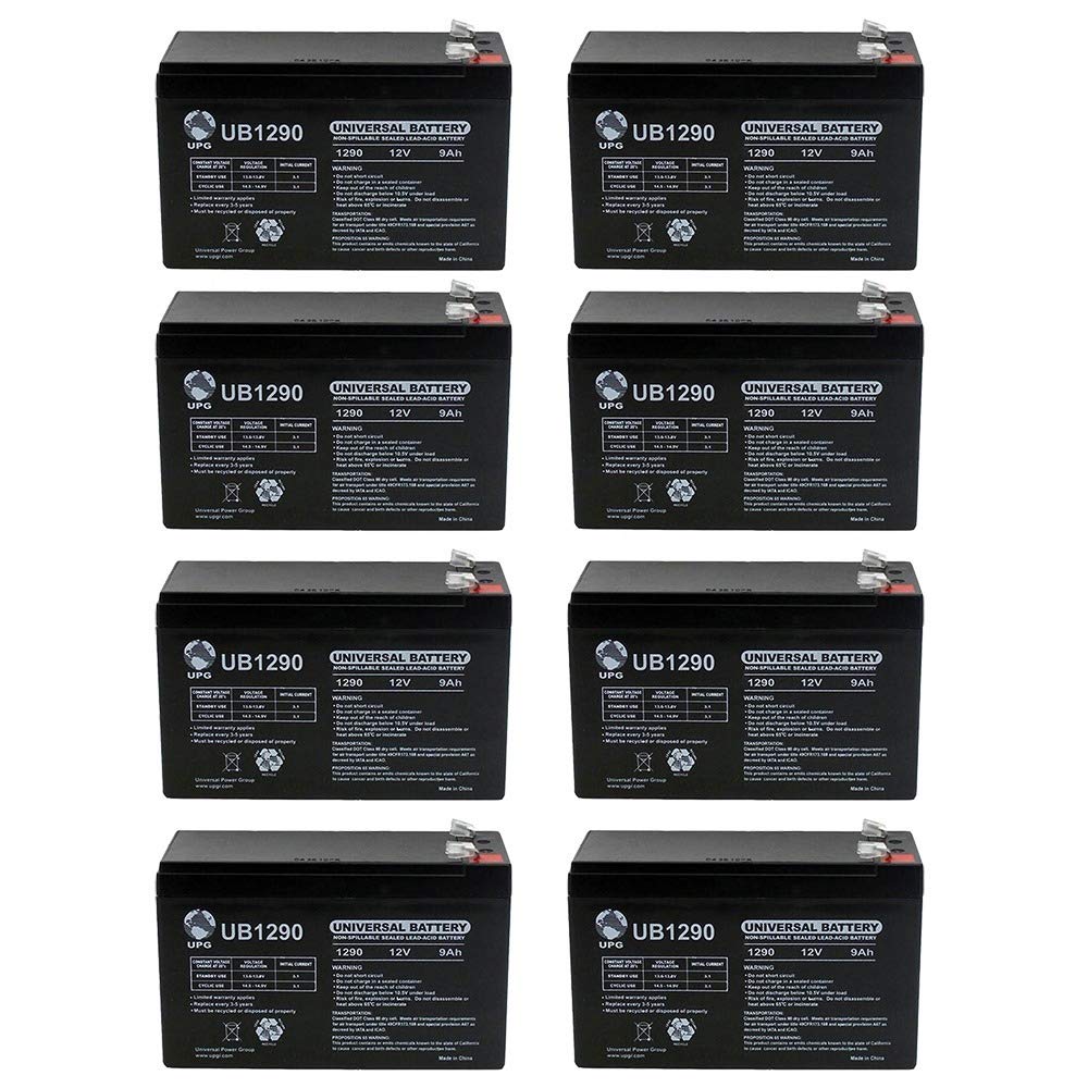 12V 9Ah Replacement Battery for Powerware PW5115-500VA UPS - 8 Pack - Long Lasting Backup Power for Home Office, Server Rooms & Emergency Devices