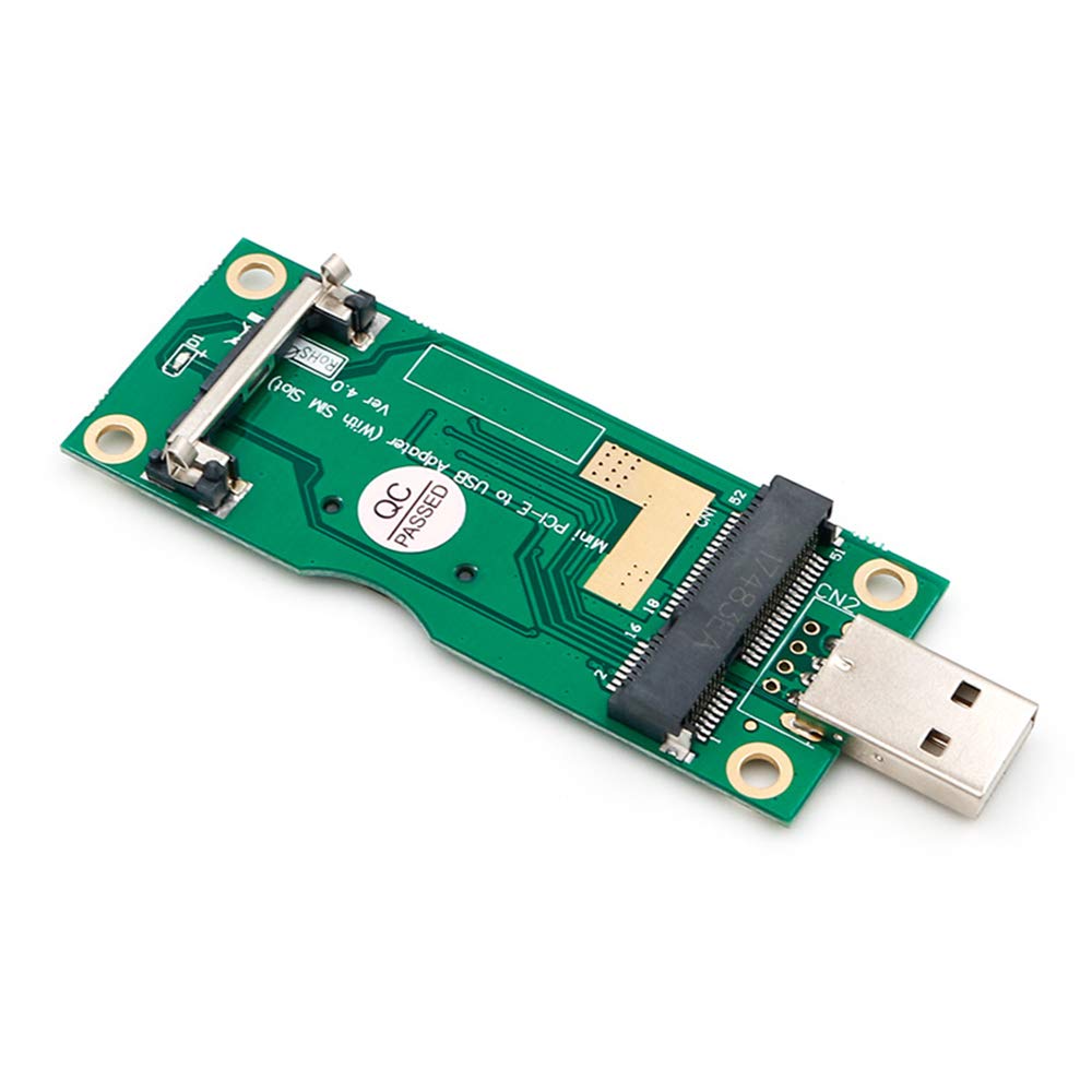 Mini PCI-E to USB 3.0 Adapter with SIM Card Slot - Convert PCIe Module to USB Interface for Laptops, Industrial PCs - Ideal for 4G LTE Modems, Wireless Routers & Embedded Systems