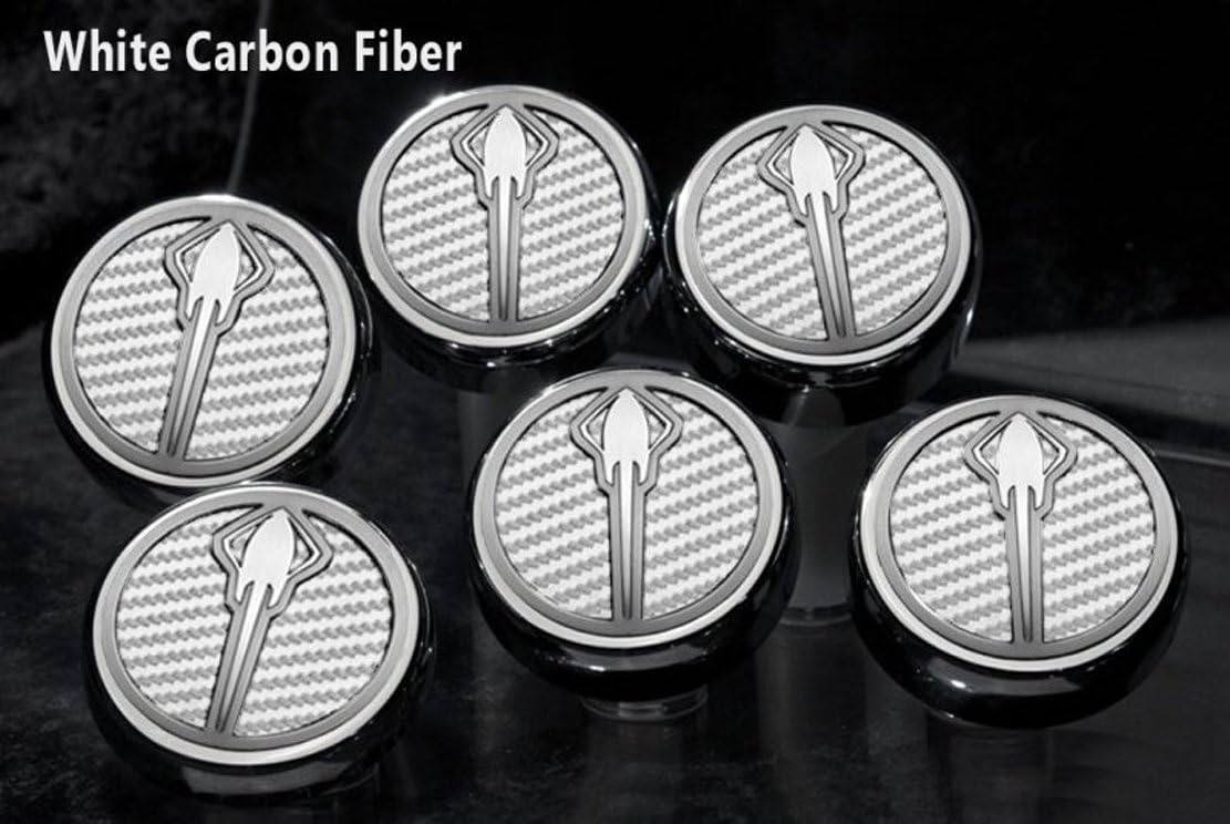Green Carbon Fiber Fluid Cap Cover Set - 6pc for Stingray - Car Accessories Upgrade