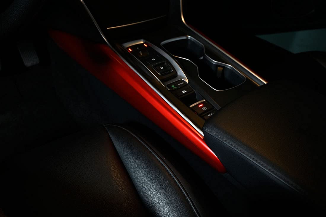 GZXinWei Red Interior Trim Kit for Honda Accord 2018-2021 - Center Console & Side Panel Cover Stickers | Custom Car Accessories for Enhanced Style & Protection