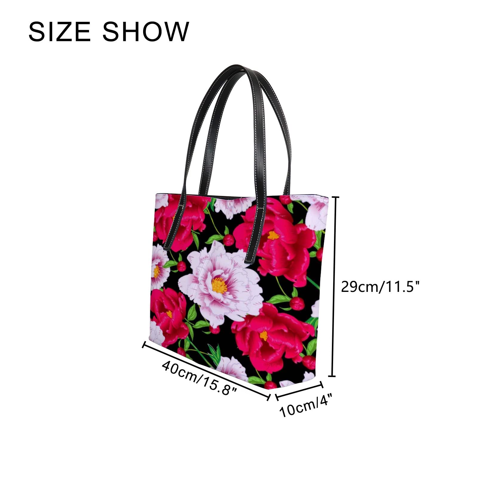 Leather Tote Bag for Women with Zipper - Work & Travel Essentials
