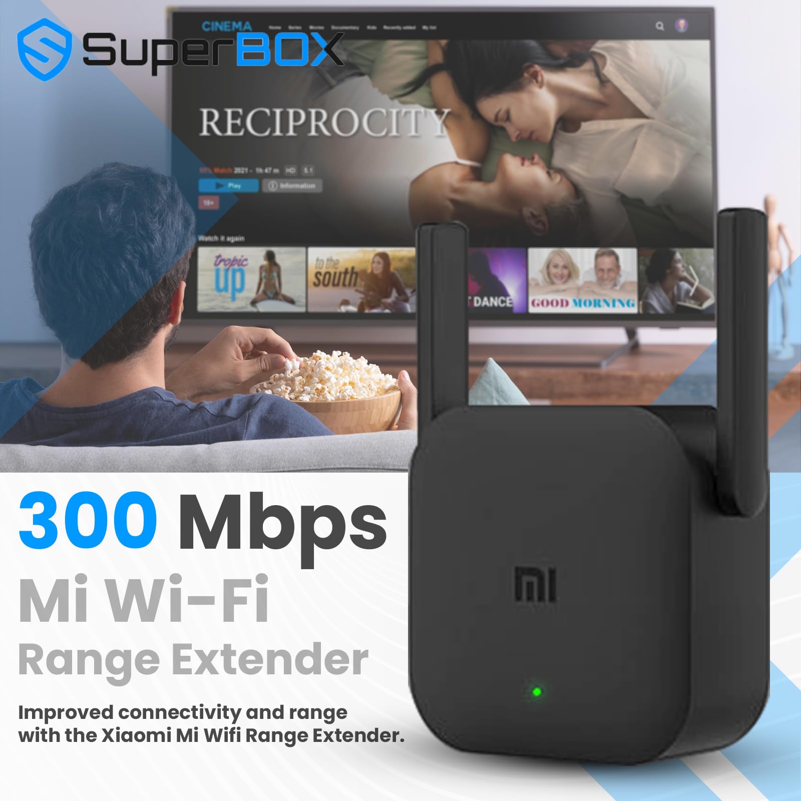 2024 S5 PRO Android TV Box Bundle - 8K HDMI Cable, 64GB SD Card & USB, WiFi Extender, Backlit Keyboard, Voice Remote | Android 12, 4GB RAM, 32GB Storage | Perfect for Home Theater, Streaming & Gaming