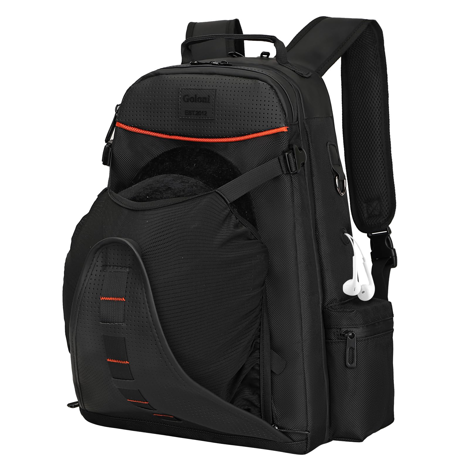 Goloni Professional Equestrian Backpack with Helmet Holder - Waterproof Horse Riding Boot Bag with Multiple Compartments for All Riding Accessories - Perfect for Horse Shows, Trail Rides & Stable Storage