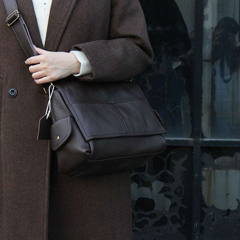 Stylish Genuine Leather Messenger Bag for Men & Women - Perfect for Work, Travel & Everyday Use