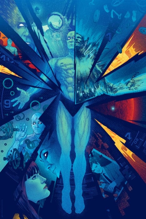 Dr. Manhattan Kevin Tong Poster - Vintage DC Comics Art Print - Perfect for Home, Office & Comic Book Fan Decor