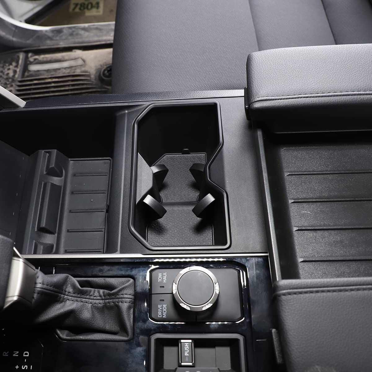Premium Car Cup Holder Cover Trim for Toyota Tundra & Sequoia 2022-2024 - Durable Interior Accessories in Matte Black | Perfect for Spill Protection & Stylish Car Decor