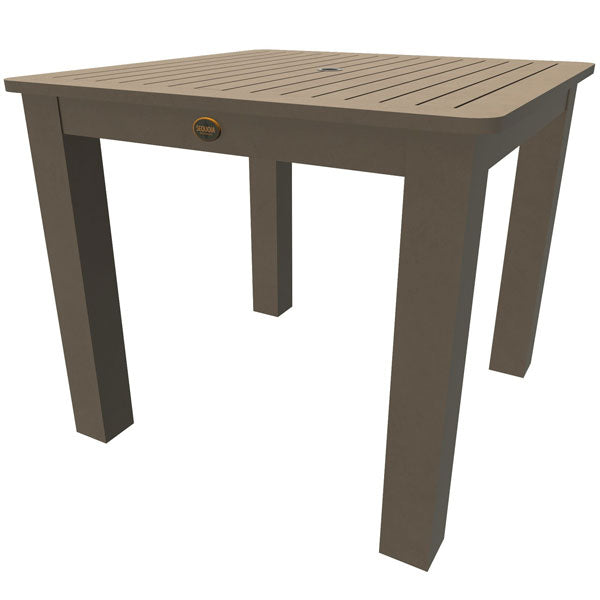Modern Square Counter Height Dining Table Set - 4-Person Kitchen Island Table with Tempered Glass Top - Perfect for Small Spaces, Breakfast Nook & Apartment Dining