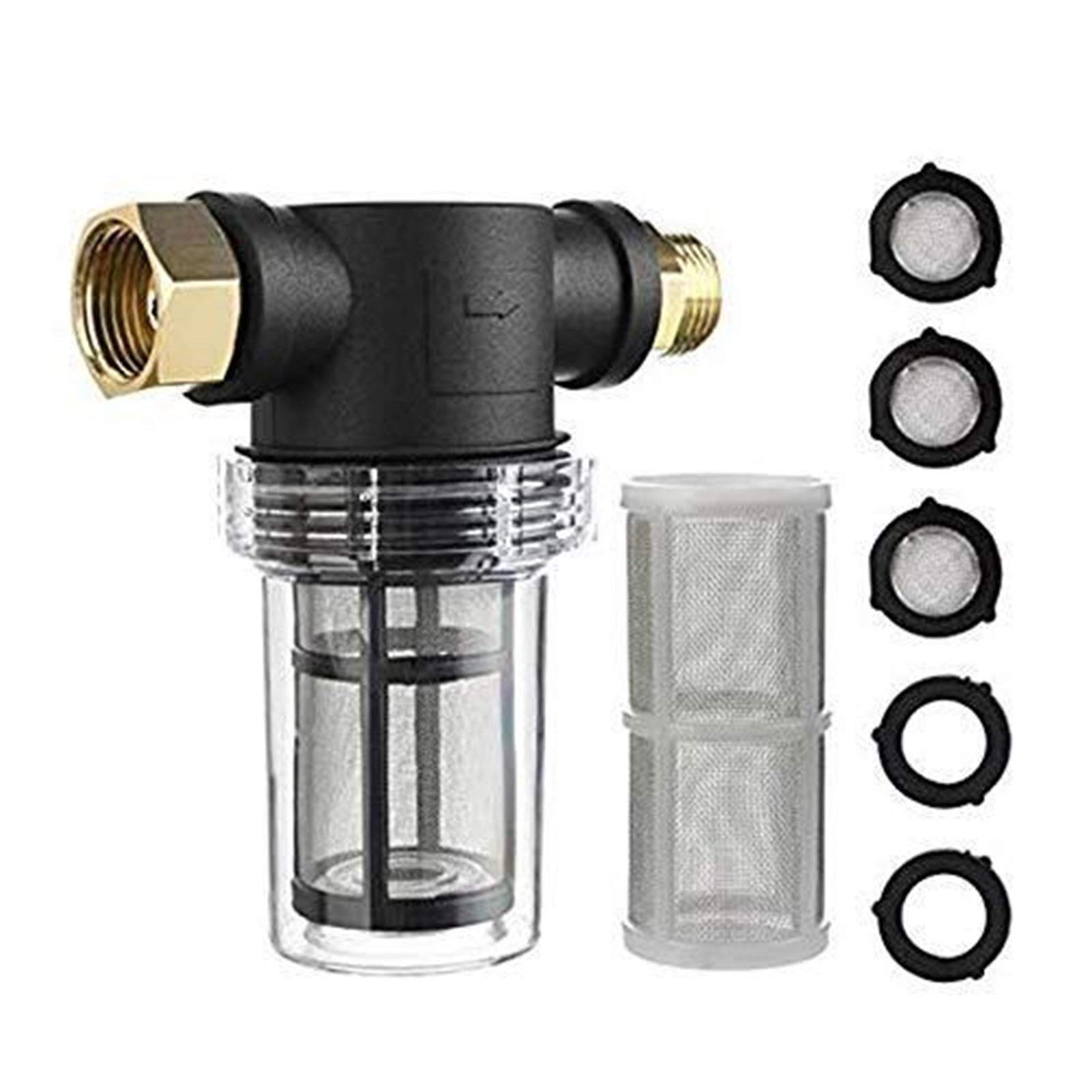 40 & 100 Mesh Inline Garden Hose Filter for Pressure Washer - Sediment Water Filter for Cleaner Inlet Water | Perfect for Car Washing, Garden Irrigation & Outdoor Cleaning