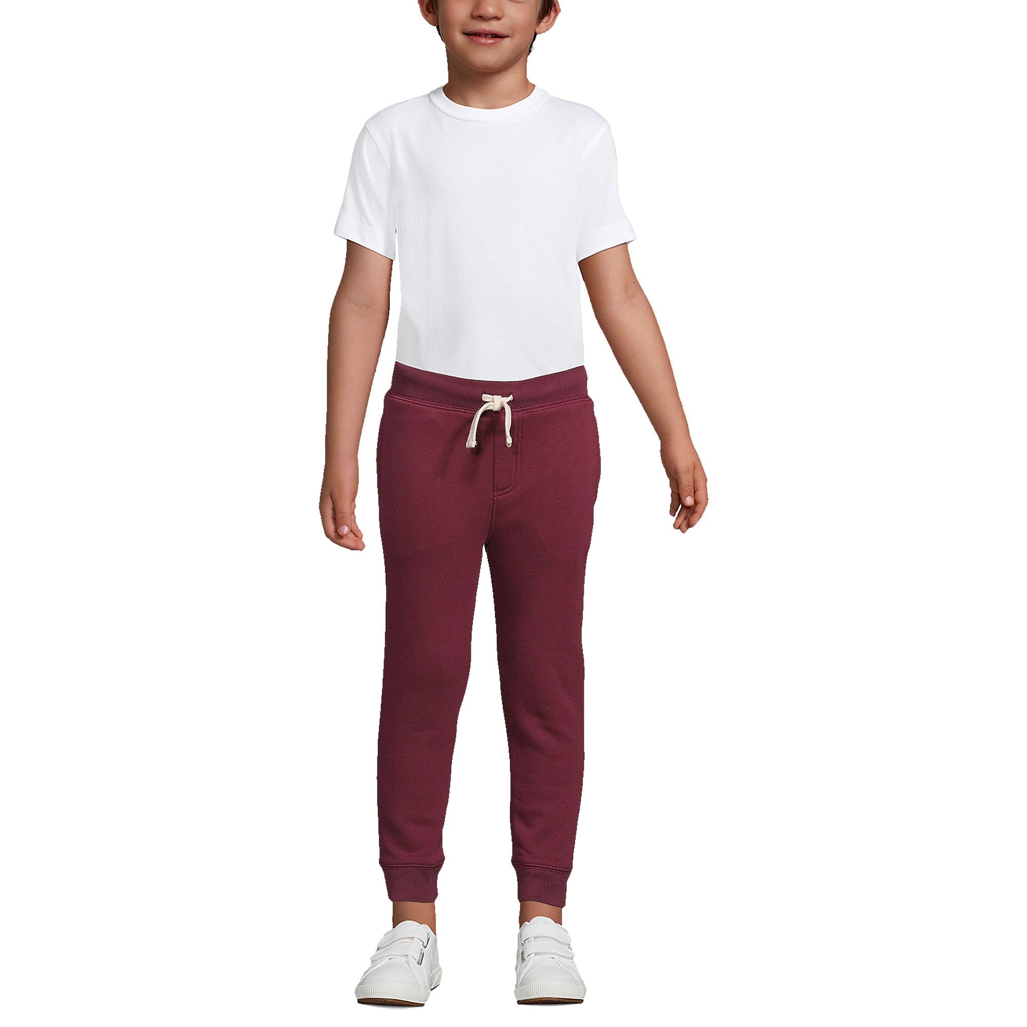 Lands' End Kids' Jogger Sweatpants for School Uniforms - Comfortable Stretch Fit for Boys & Girls - Perfect for School, Play & Everyday Wear